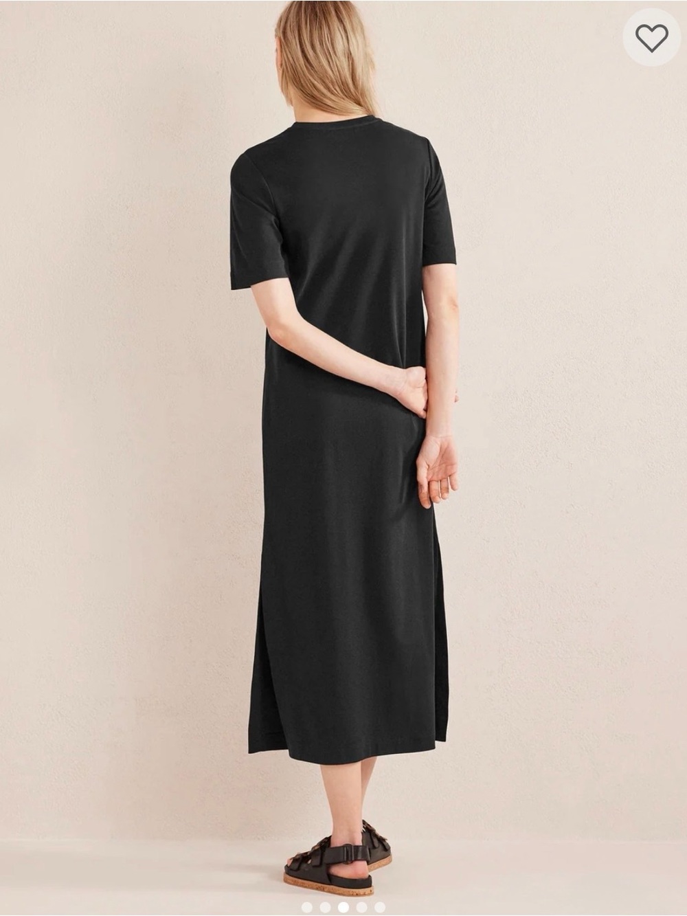 BODEN Navy Jersey Midi T-Shirt Dress size UK 10 US 6 Regular Small 100% Cotton - Picture 3 of 9